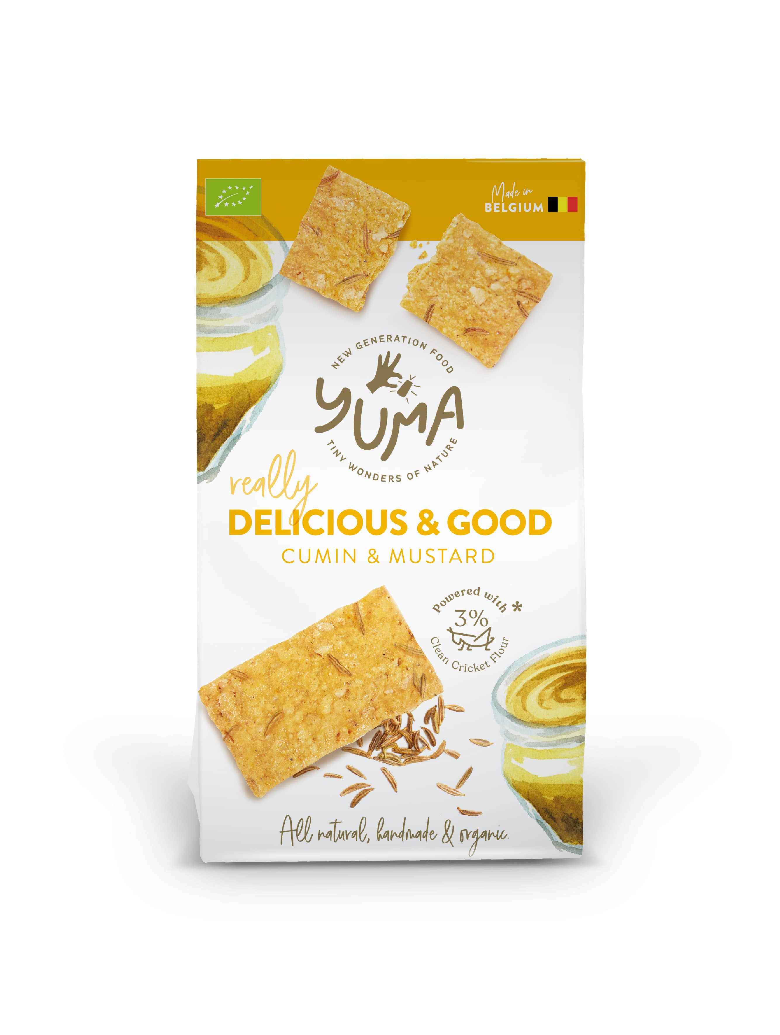 Yuma Crackers Cumin & épices orientales bio 90g